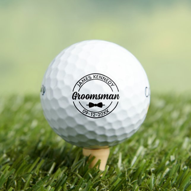 Balles De Golf Élégant Groomsmen Personnalisé mariage fête cadeau (T-shirt Insitu)