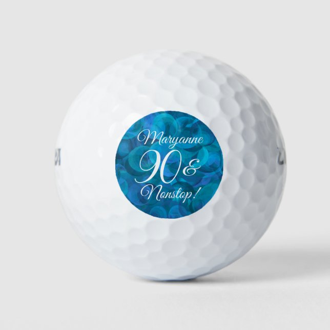 Balles De Golf Elegant Ocean Blue 90 et soirée d'anniversaire san (Devant)