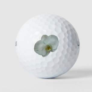 Balles De Golf Élégante floraison d'orchidées blanches