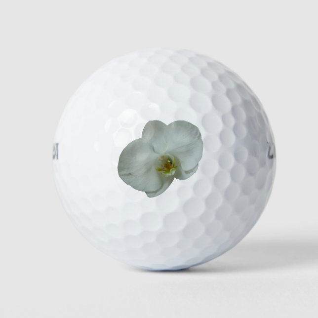 Balles De Golf Élégante floraison d'orchidées blanches (Devant)