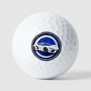 Balles De Golf Emblème de voiture de sport blanche luxueuse