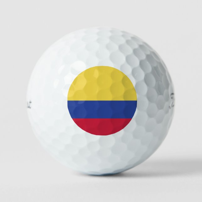 Balles De Golf Emblème du drapeau colombien (Recto)