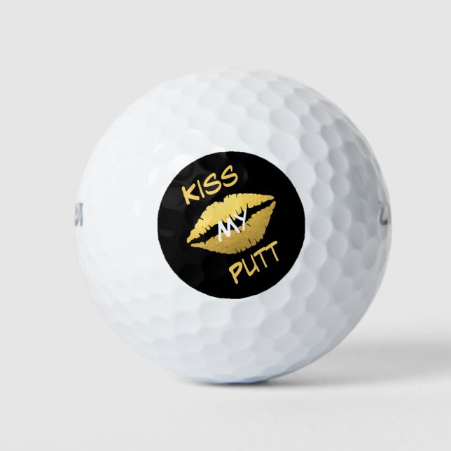 Balles De Golf Embrasse mon putt (Devant)