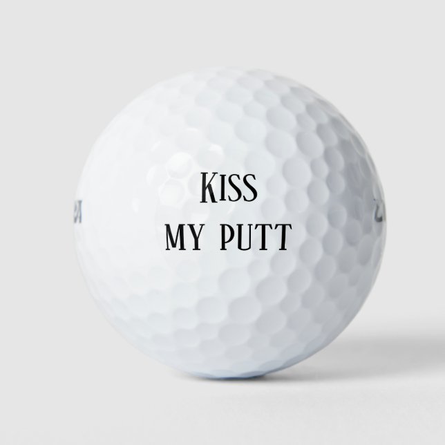 Balles De Golf Embrasse mon Putt Funny (Devant)