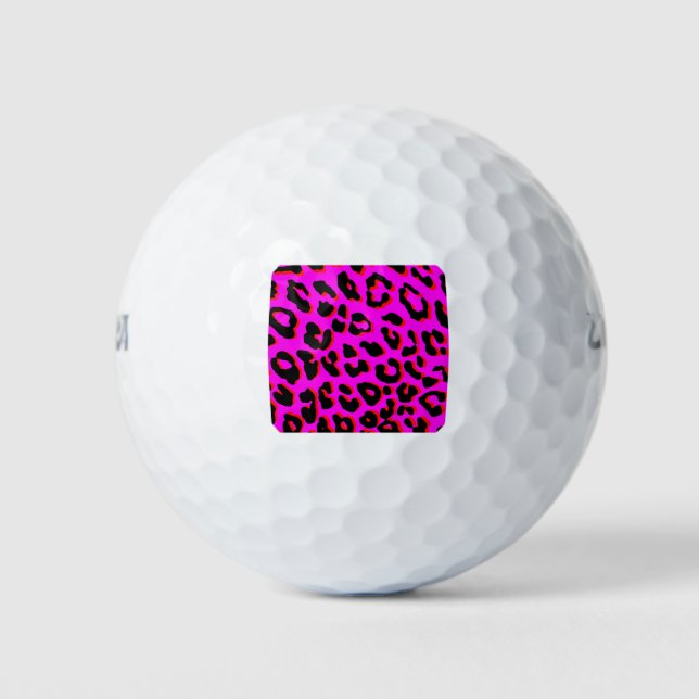 Balles De Golf Empreinte de léopard rose (Devant)