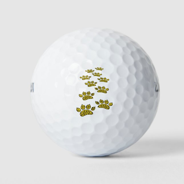 Balles De Golf Empreinte de patte léopard (Devant)