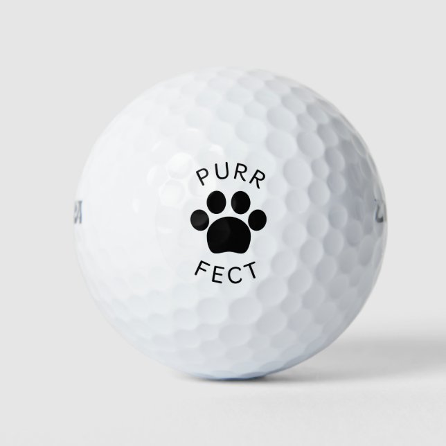 Balles De Golf Empreinte de patte parfait pour chat (Devant)