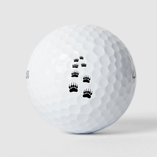Balles De Golf Empreintes de pattes d'ours (Devant)