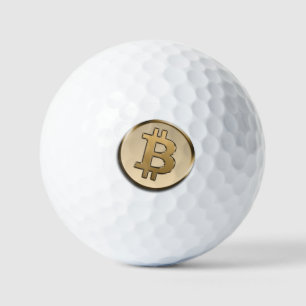 Balles de golf en Bitcoin doré