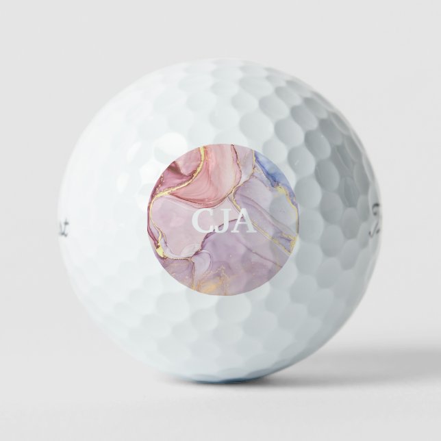 BALLES DE GOLF EN MARBRE PASTEL SUR MESURE (Recto)