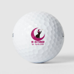 Balles De Golf En Octobre Nous Portons Pink Cat Cerveau Cancer La