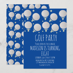 Balles de Golf Enfants Invitation Anniversaire Ver