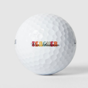 Balles De Golf Enseignant-Enseignement-Rétro-Amusant