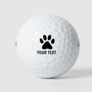 Balles De Golf Ensemble cadeau chien de chien empreinte de patte