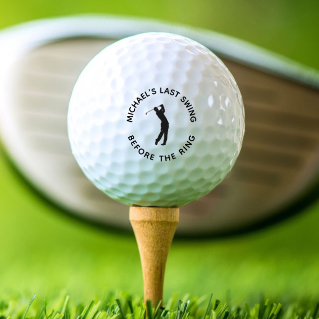 Balles De Golf Enterrement de vie de garçon dernier swing avant l ( Bachelor Party Last Swing Before The Ring Golf Balls)