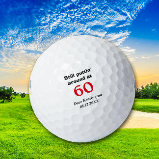 Balles De Golf Environ 60 Anniversaires Personnalisés