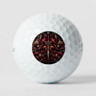 Balles De Golf Epée rouge et bronze écossais celtique