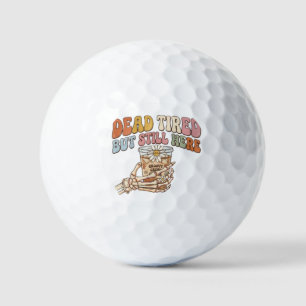 Balles De Golf Épuisé Mais Toujours Là Café Squelette Rétro