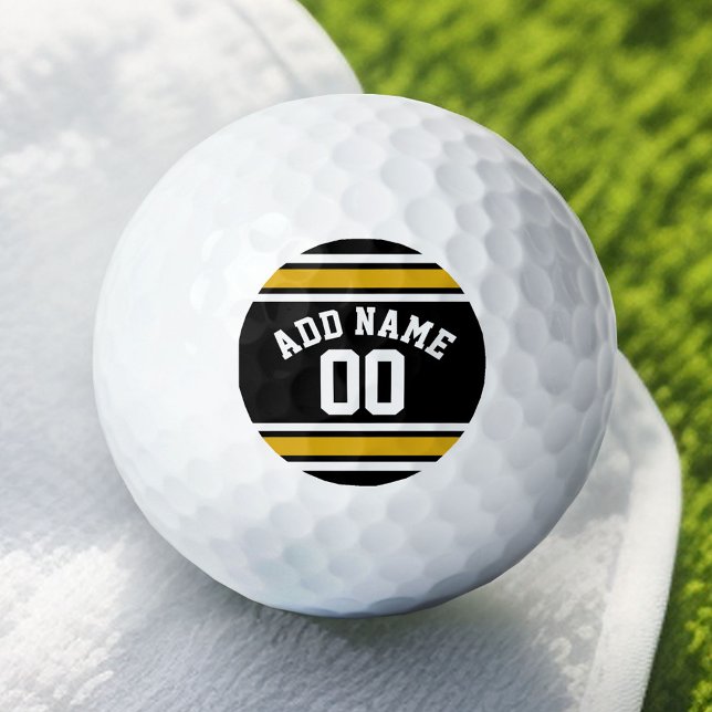 Balles De Golf Équipe Jersey avec nom et numéro personnalisés (Custom Golf Balls)