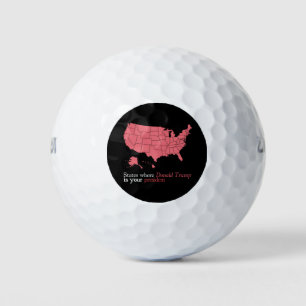 Balles De Golf États où Trump est votre président 47e carte des É