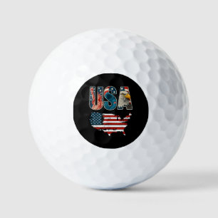 Balles De Golf Etats-Unis Patriotique 4 juillet Amérique Drapeau