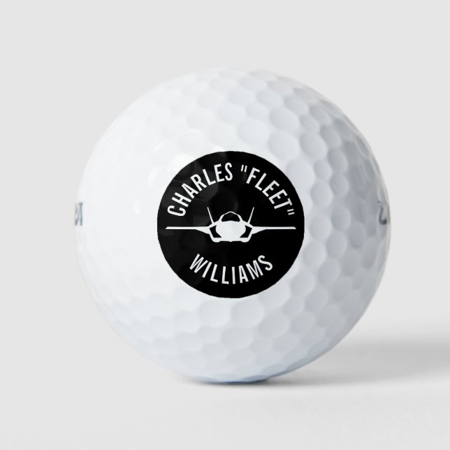 Balles De Golf F-35 Lightning Fighter Golf Ball avec nom personna (Devant)