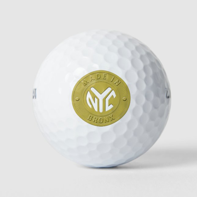 Balles De Golf Fabriqué À New York Bronx (Devant)