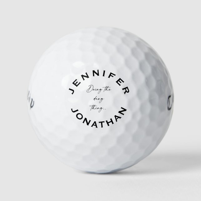 Balles De Golf Faire Dang Thing Custom Couple Names (Devant)