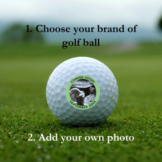 Balles De Golf Faire-part de grossesse Sonogramme de révélation d (Créateur téléchargé)