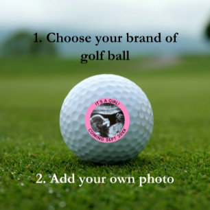 Balles De Golf Faire-part de grossesse Sonogramme de révélation d