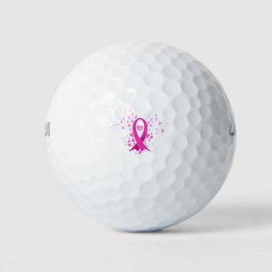 Balles De Golf Faith Hope Love Breast Cancer Awareness Pink Ribbo