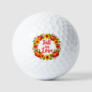 Balles De Golf Fall in Love : Vibrant Automne Wreath Design