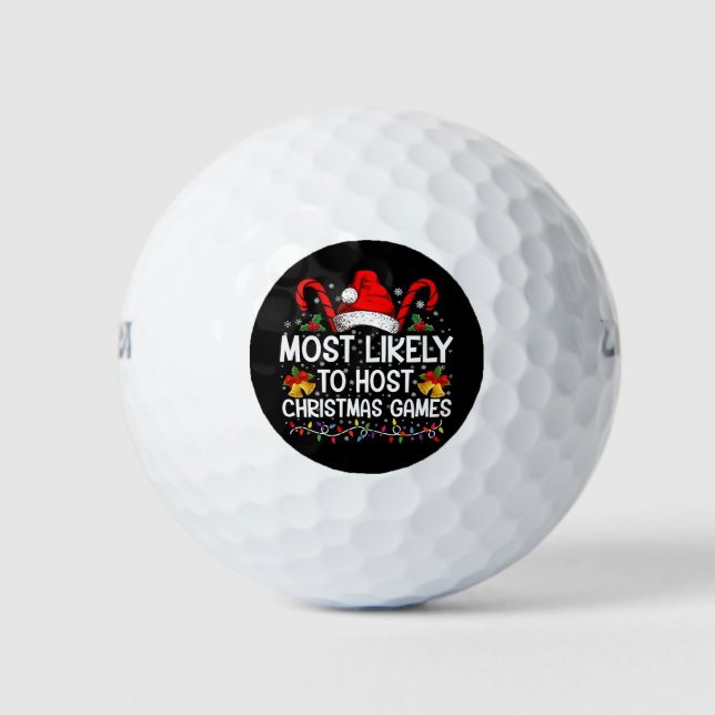 Balles De Golf Famille De Jeux De Noël La Plus Probable (Devant)