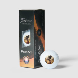 Balles De Golf Femme Tribale Qui Regarde Son Paysage Africain,