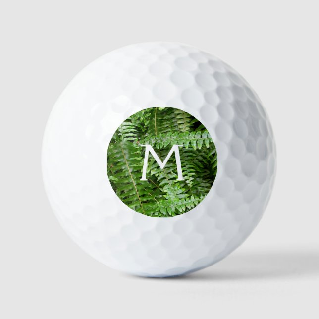 Balles De Golf Fern Fronds I Green Nature (Recto)