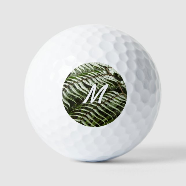 Balles De Golf Fern Fronds II Dark Green Nature (Recto)