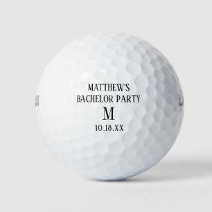 Balles De Golf Fête de baccalauréat Monogramme Mariage initial Fa