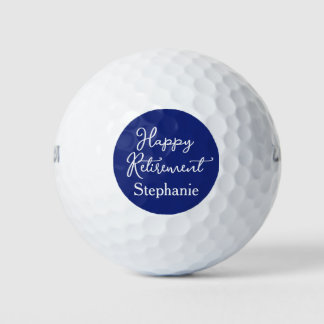 Balles De Golf Fête de retraite élégante bleu marine