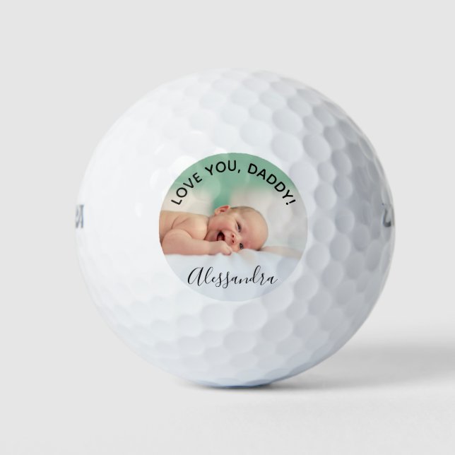 Balles De Golf Fête des pères Aimez-vous, Papa Photo personnalisé (Devant)