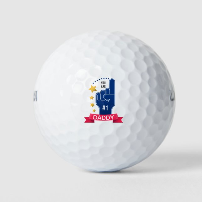 Balles De Golf Fête des pères personnalisée des noms personnalisé (Devant)