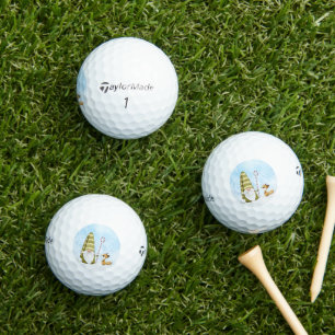 Balles De Golf Fêtes de Noël Gnome et Mignonne Fox