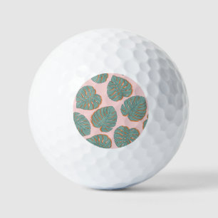 Balles De Golf Feuille de Monstera : Motif Vintage tropical