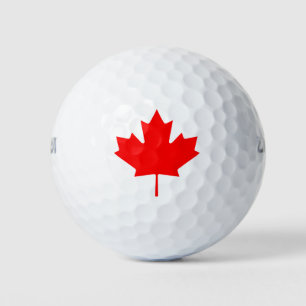 Balles De Golf Feuille d'érable rouge du drapeau du Canada
