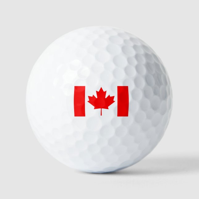 Balles De Golf Feuille d'érable rouge du drapeau du Canada (Recto)