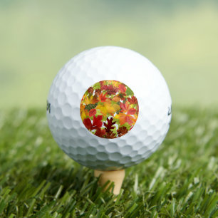 Balles De Golf Feuilles automnales d'automne