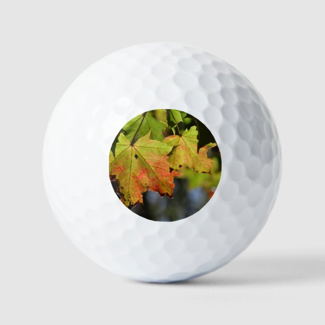 Balles De Golf Feuilles de chute colorées (Recto)