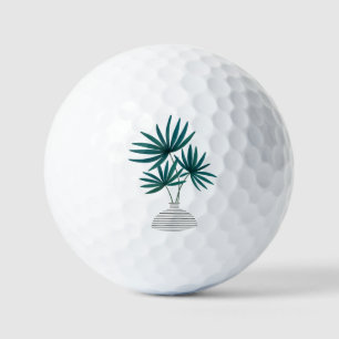 Balles De Golf Feuilles minimalistes de palmiers dans vase à rayu