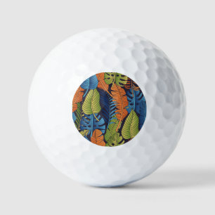 Balles De Golf Feuilles tropicaux, motif sans couture fleurie.