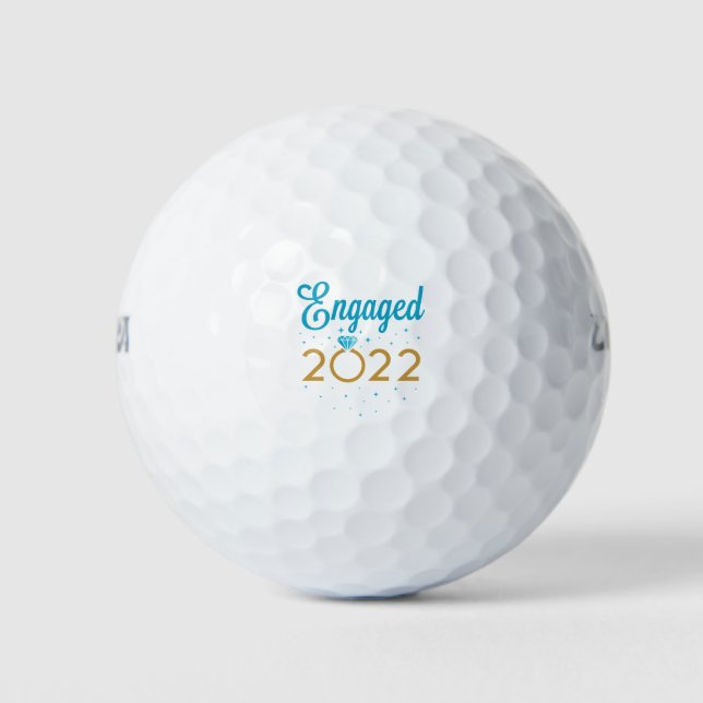Balles De Golf Fiançailles 2022 Couples (Devant)