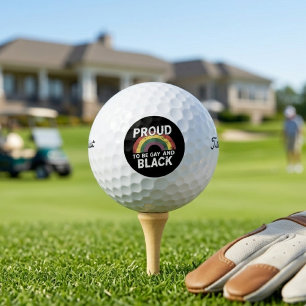 Balles De Golf Fier d'être gay et noir Citation de la fierté de l